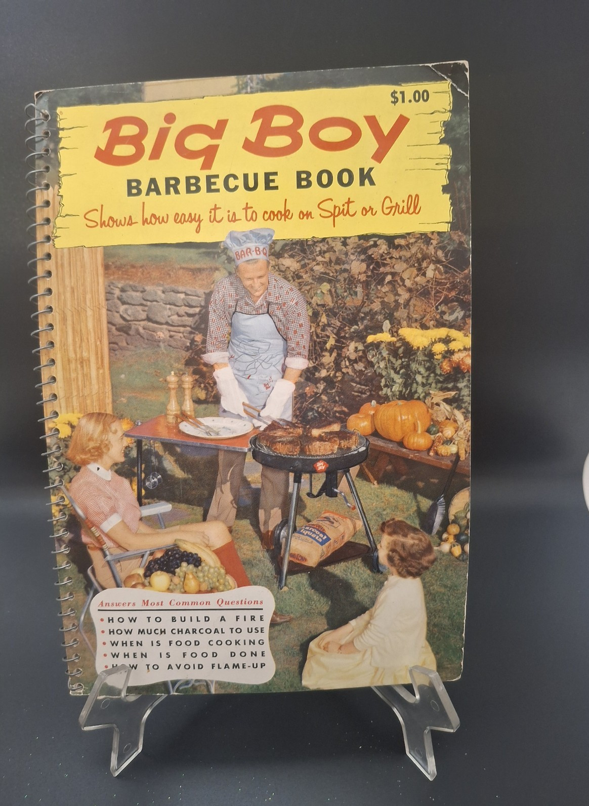 Vintage 1956 BIG BOY BARBECUE BOOK Recipes How to Cook on Spit or Grill 64 Pages