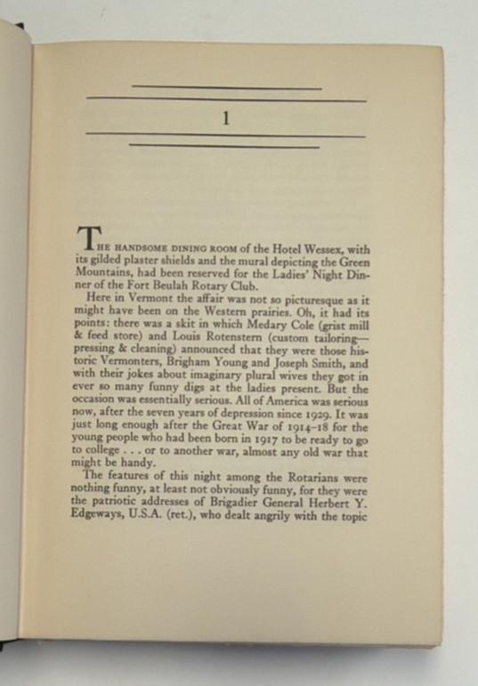 It Can’t Happen Here by Sinclair Lewis Doubleday 1935 HC